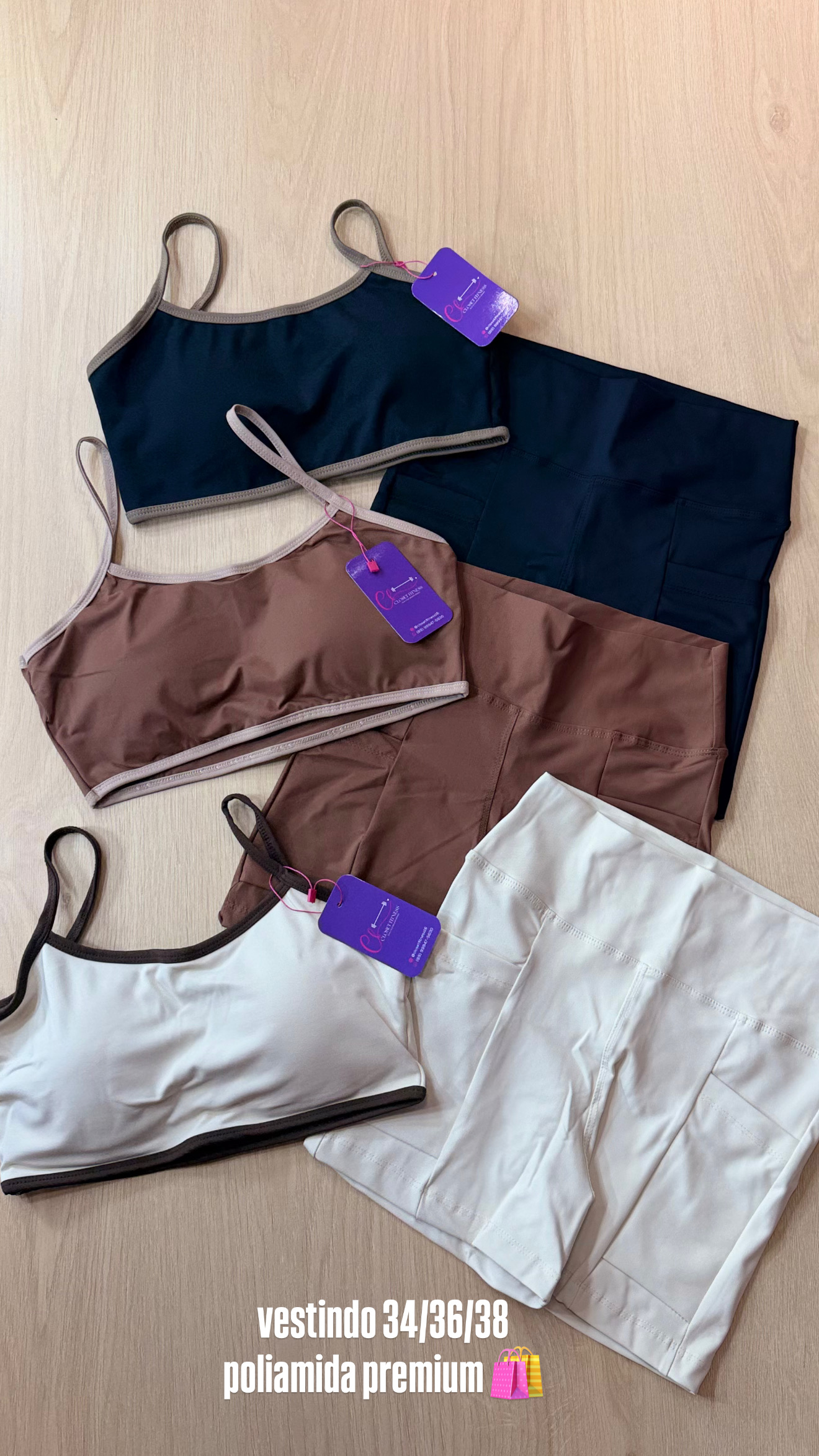 Conjunto bicolor poliamida premium 