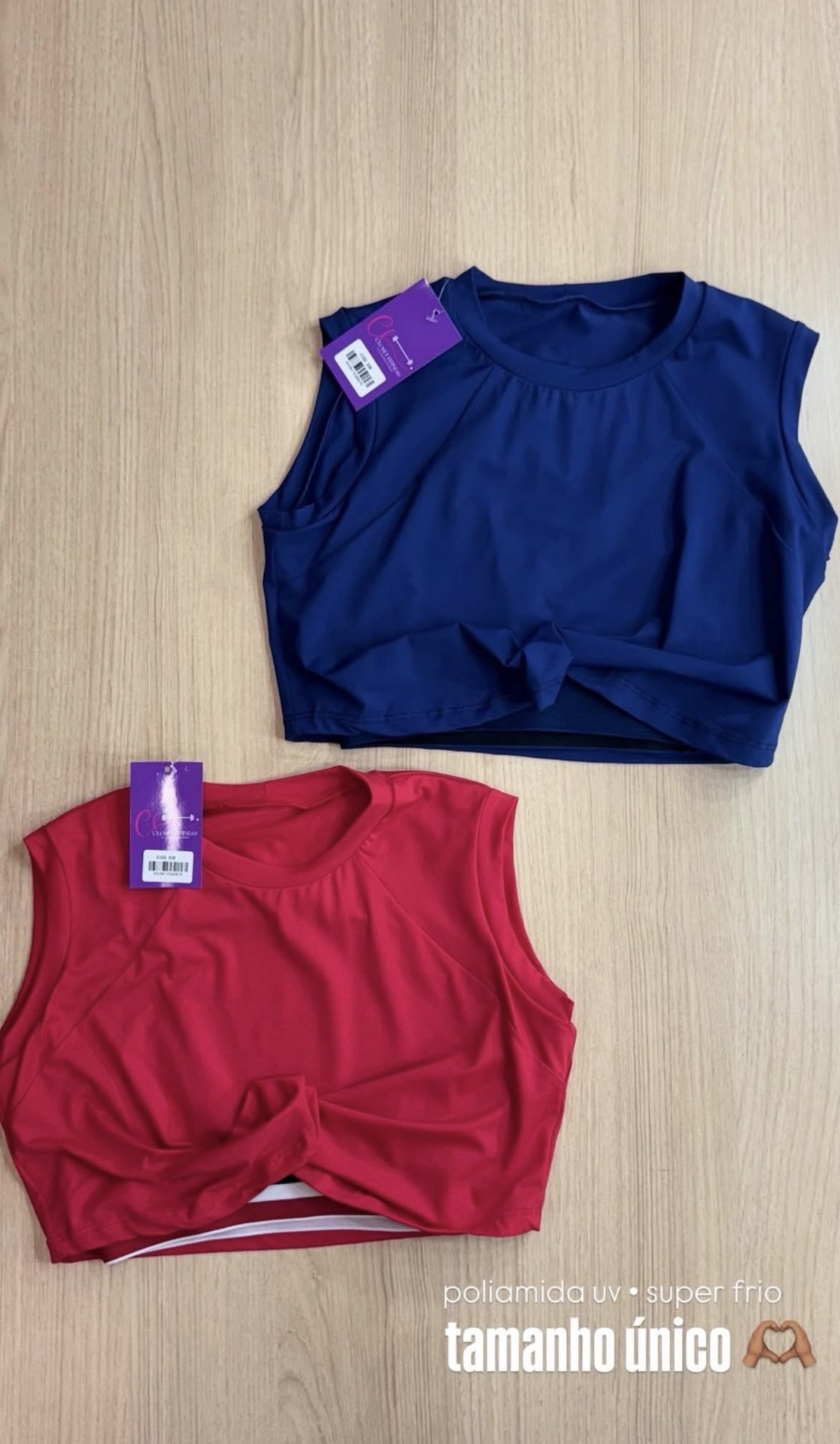 Cropped poliamida UV duplo