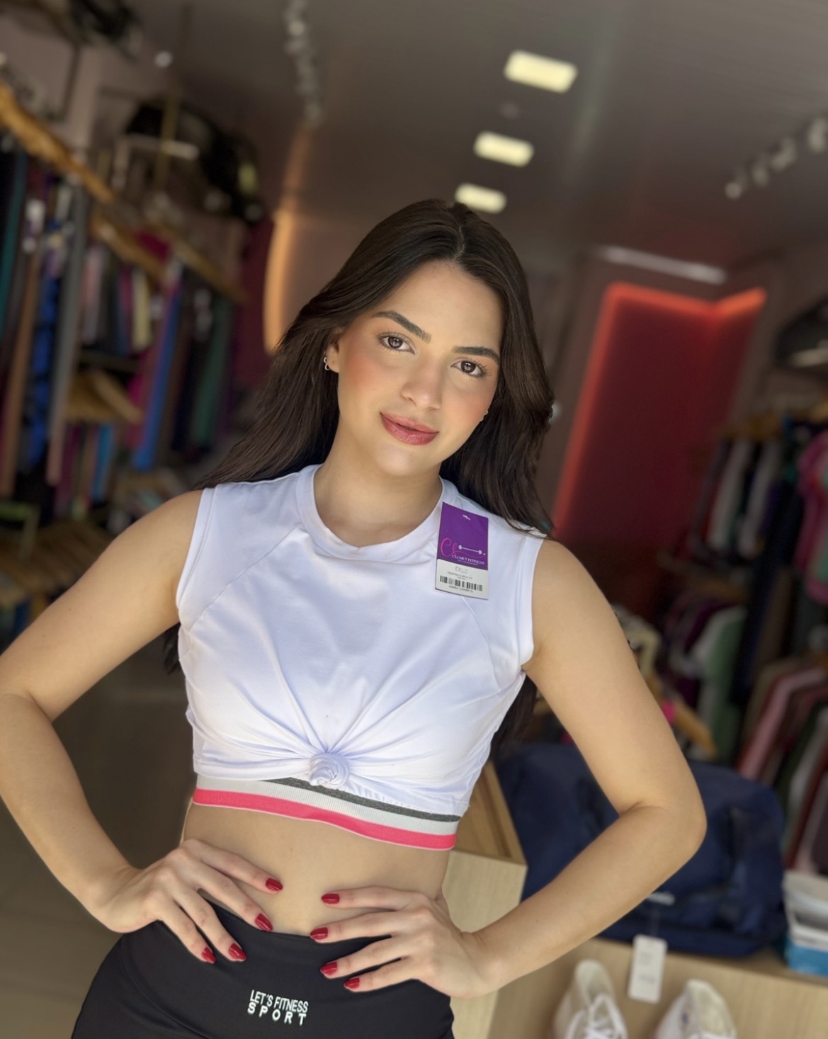 Cropped poliamida UV duplo