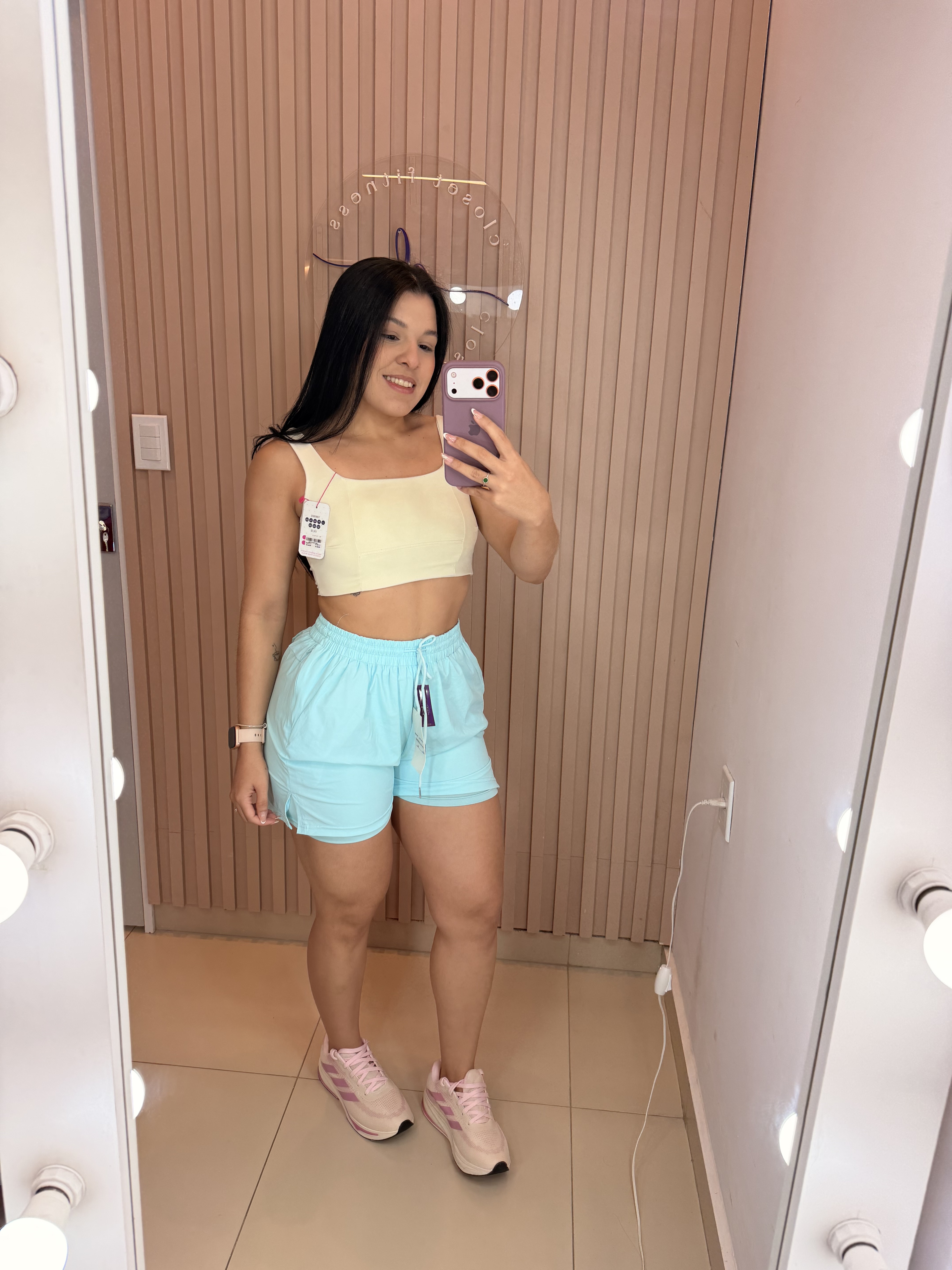 Short duplo importado c/ bolsos 