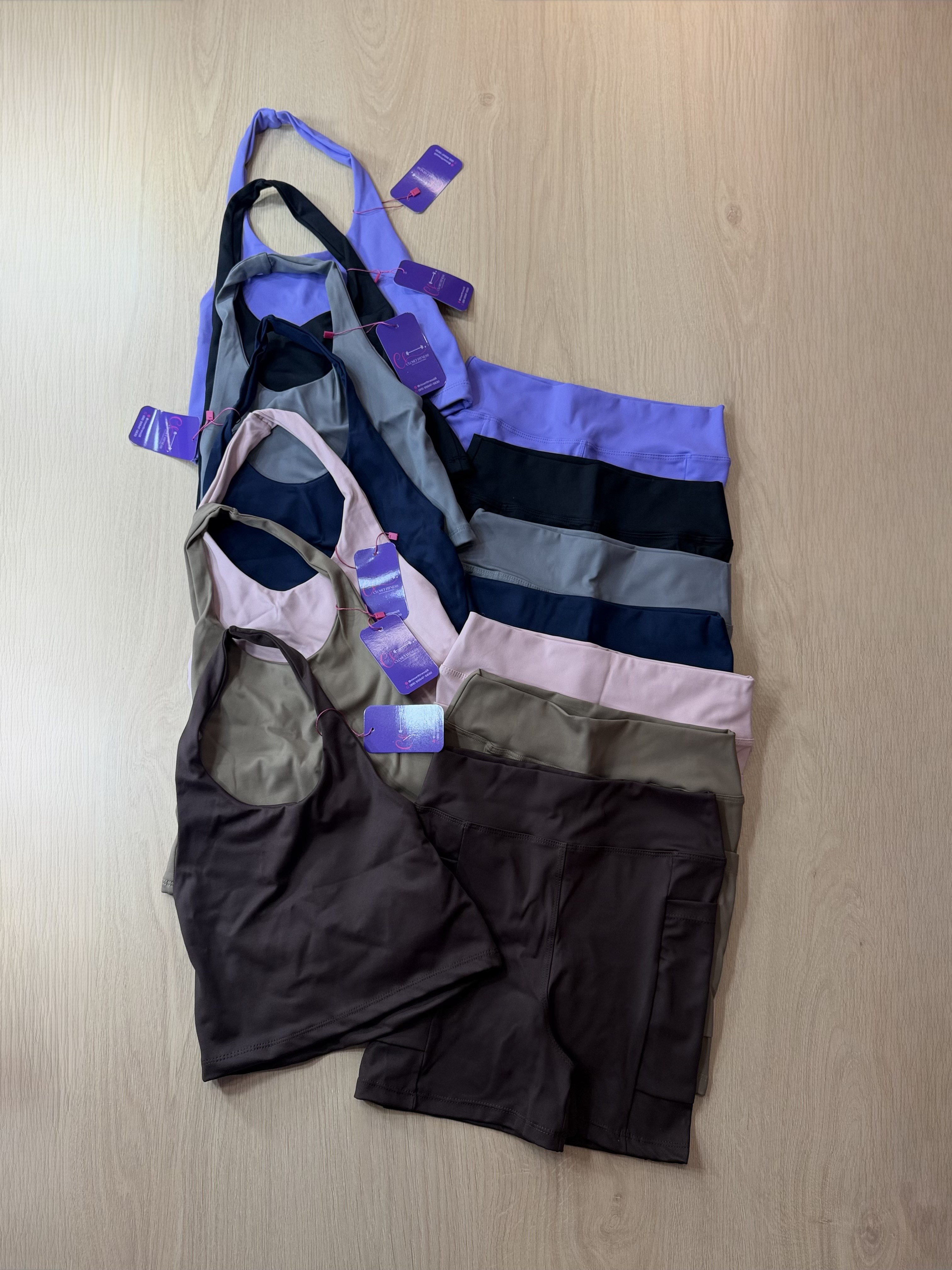 Conjunto short frente única